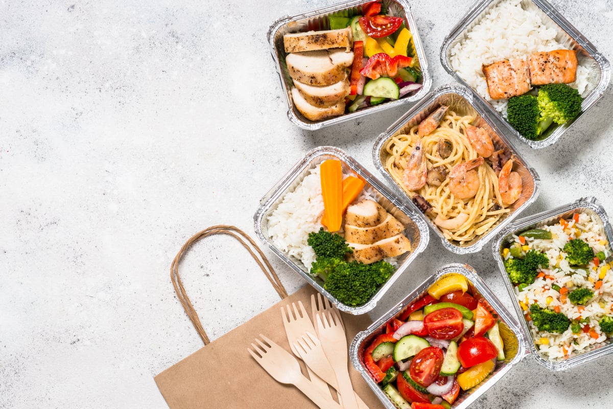 Healthy Packed Lunches in Aluminun Containers